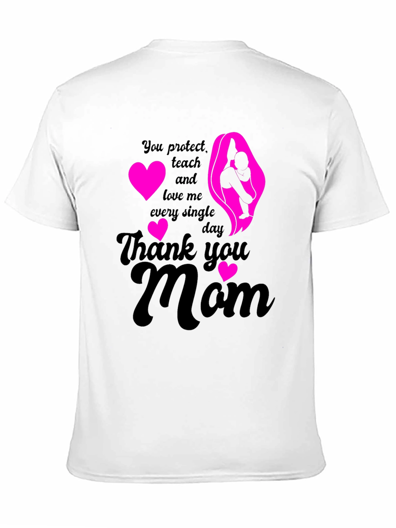 Thank You Mom T-Shirt - Heart Design