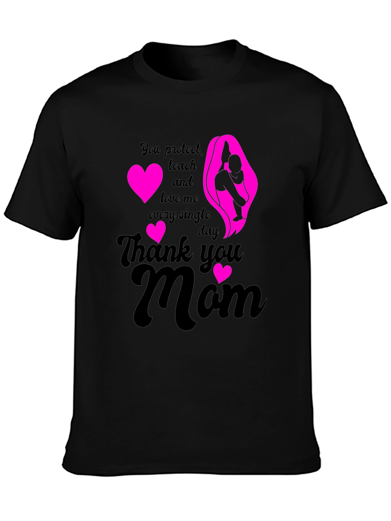 Thank You Mom T-Shirt - Heart Design