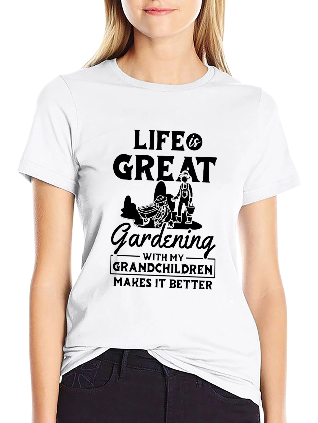 Life is Great Gardening Grandchildren T-Shirt