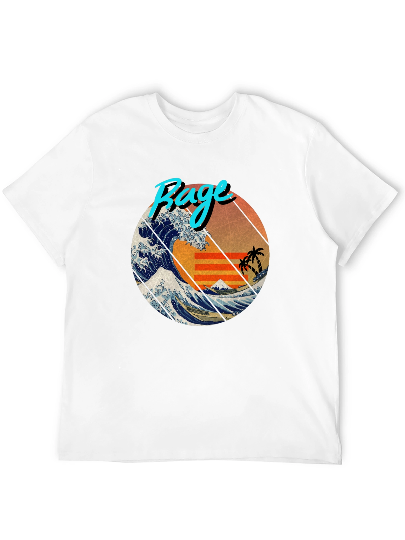 Retro Rage Wave Graphic Tee - Black