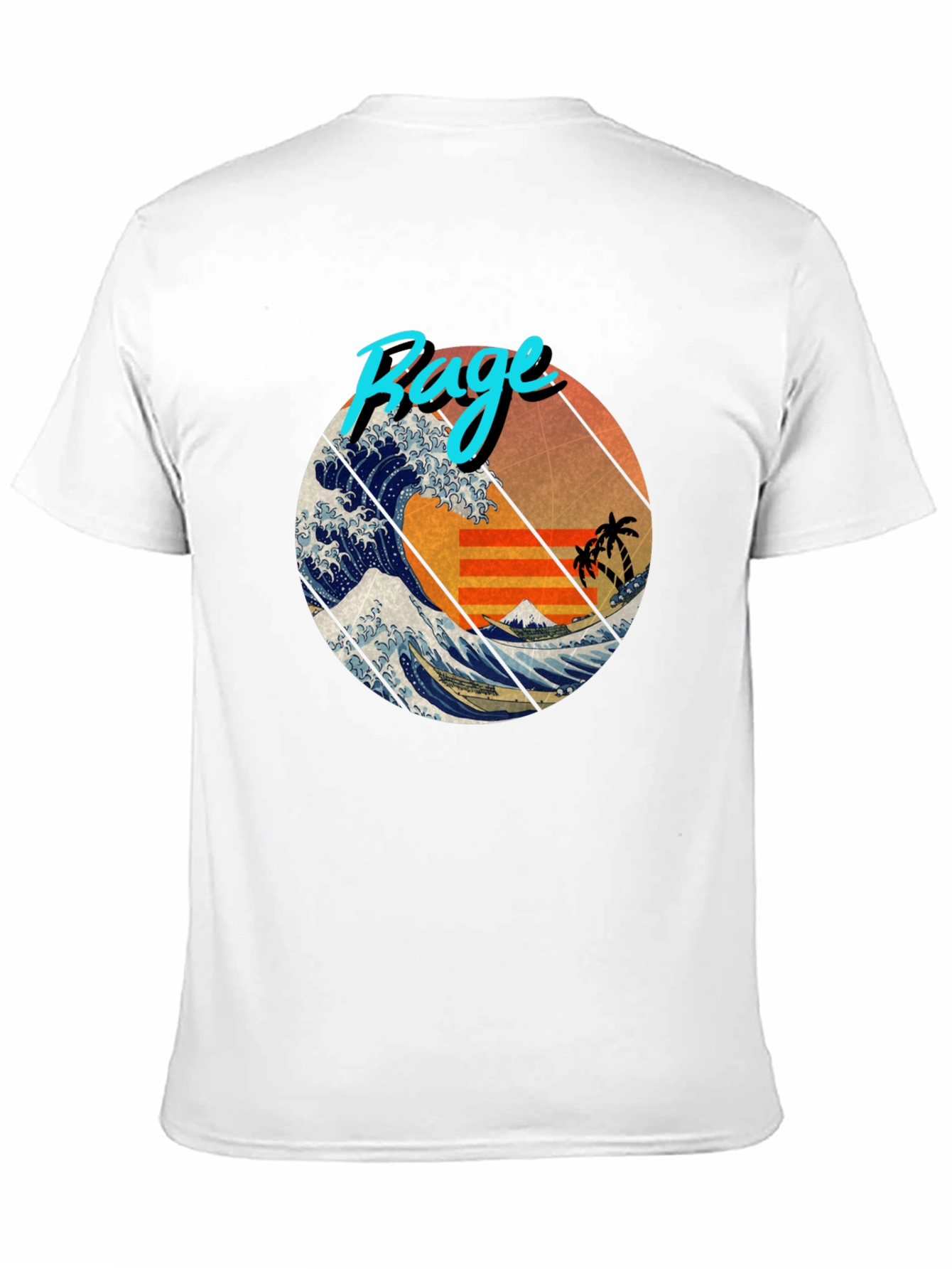 Retro Rage Wave Graphic Tee - Black