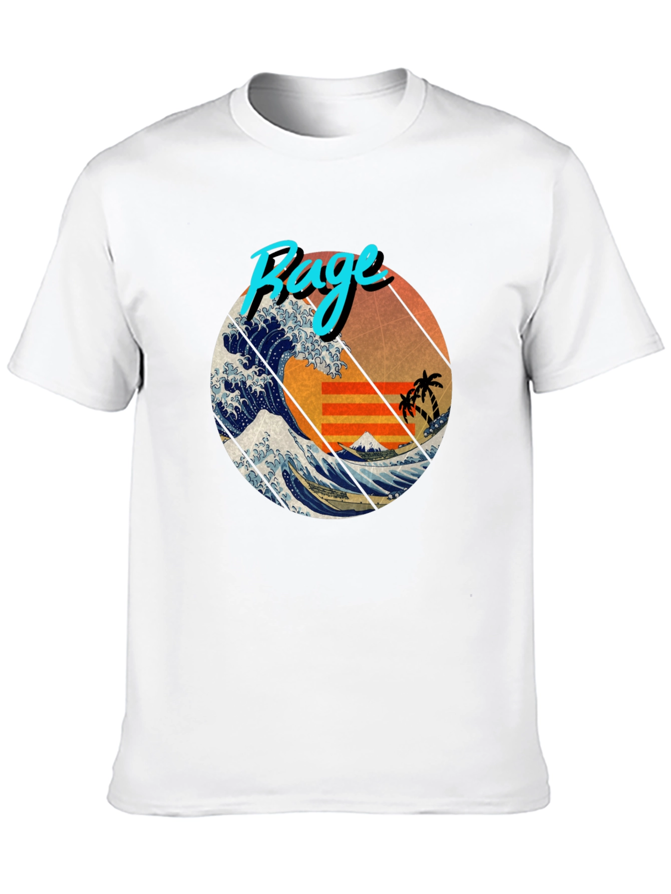 Retro Rage Wave Graphic Tee - Black