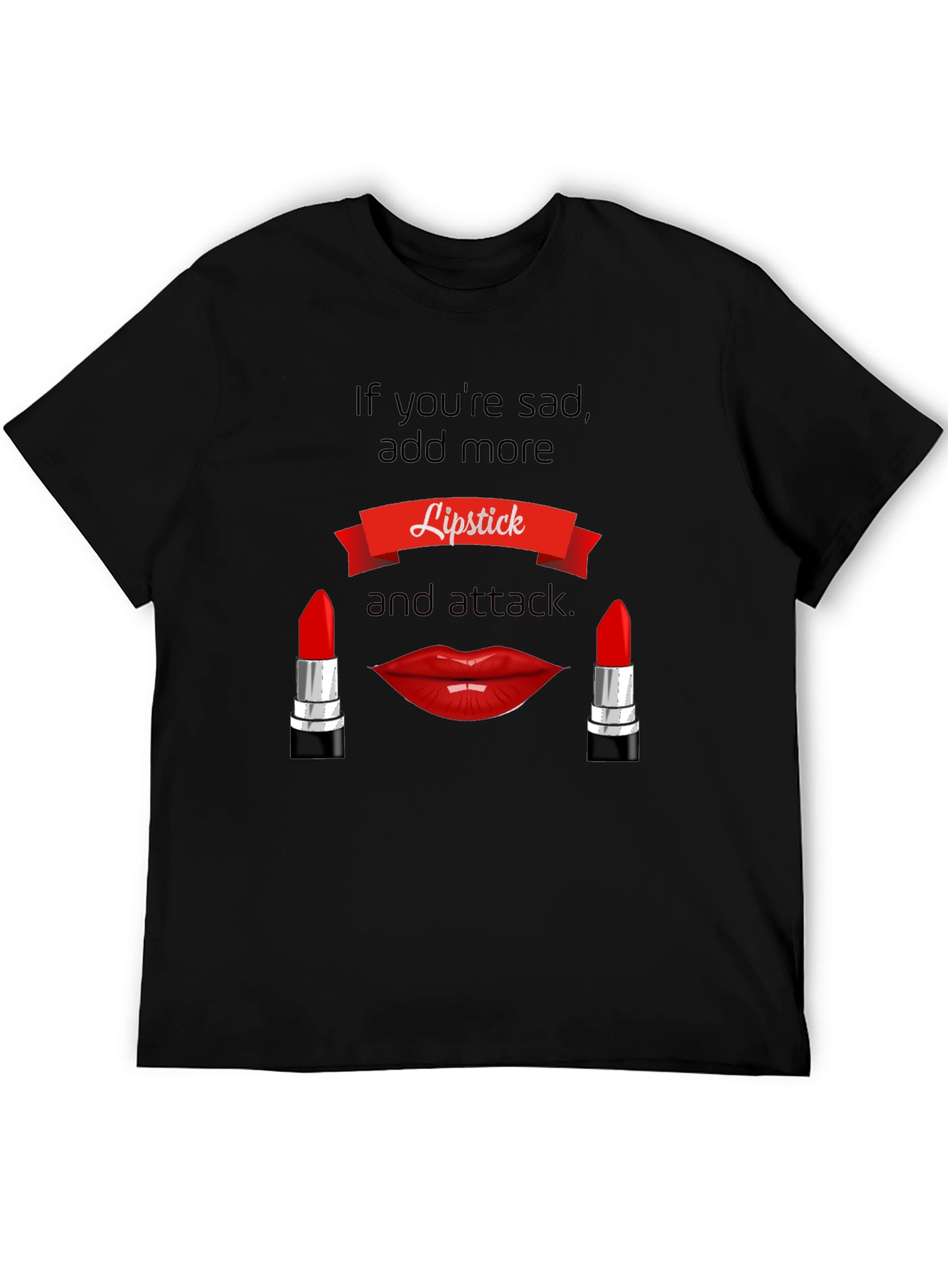 Lipstick Attack Graphic Tee - Bold & Stylish