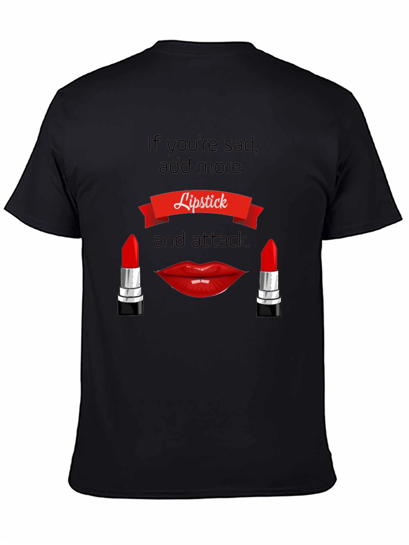 Lipstick Attack Graphic Tee - Bold & Stylish