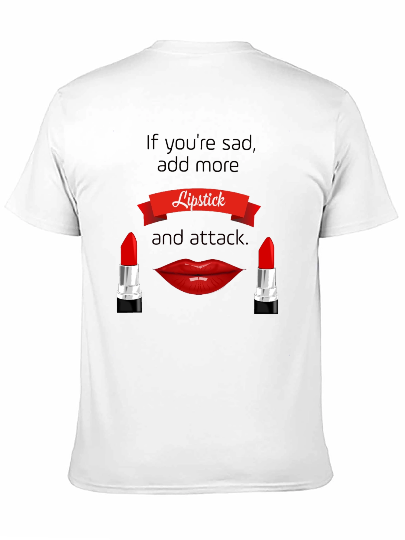Lipstick Attack Graphic Tee - Bold & Stylish