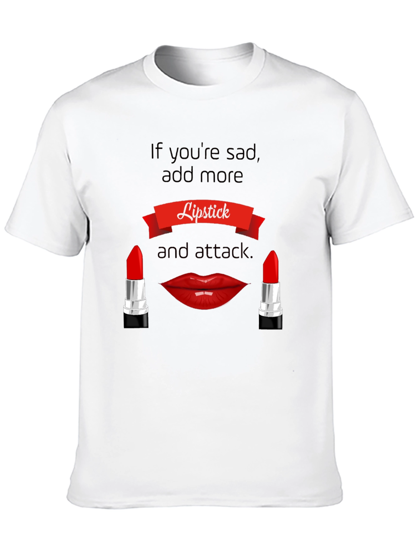 Lipstick Attack Graphic Tee - Bold & Stylish