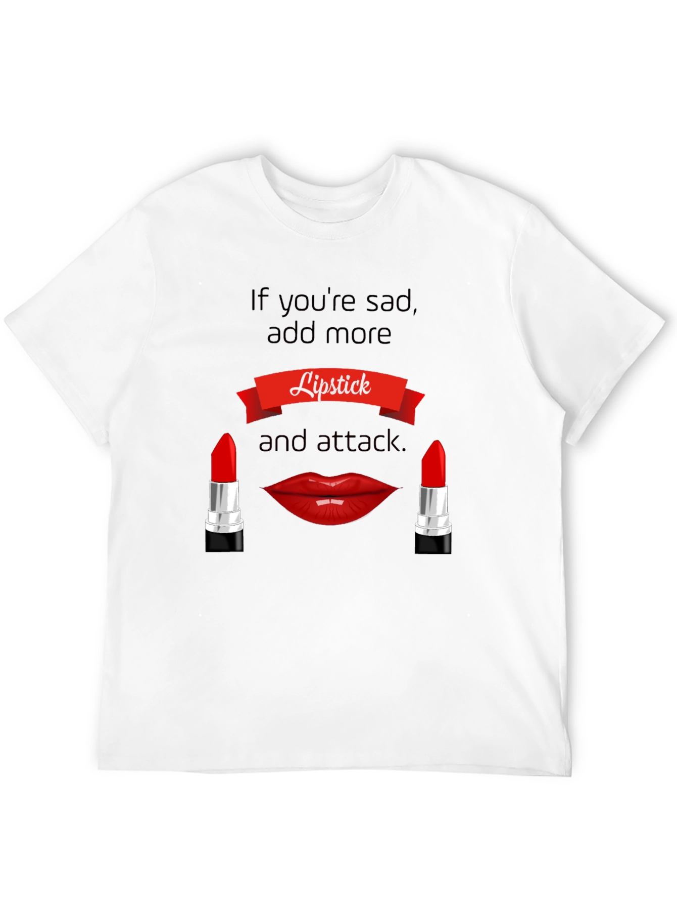 Lipstick Attack Graphic Tee - Bold & Stylish