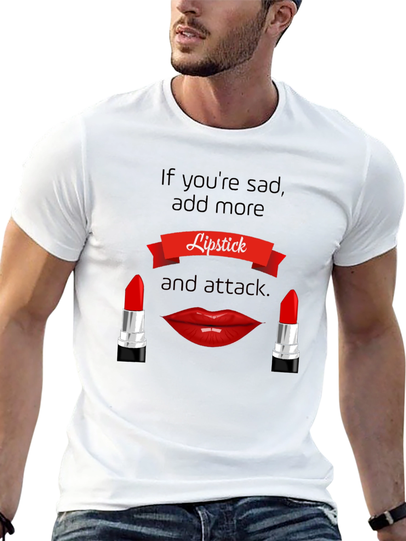 Lipstick Attack Graphic Tee - Bold & Stylish