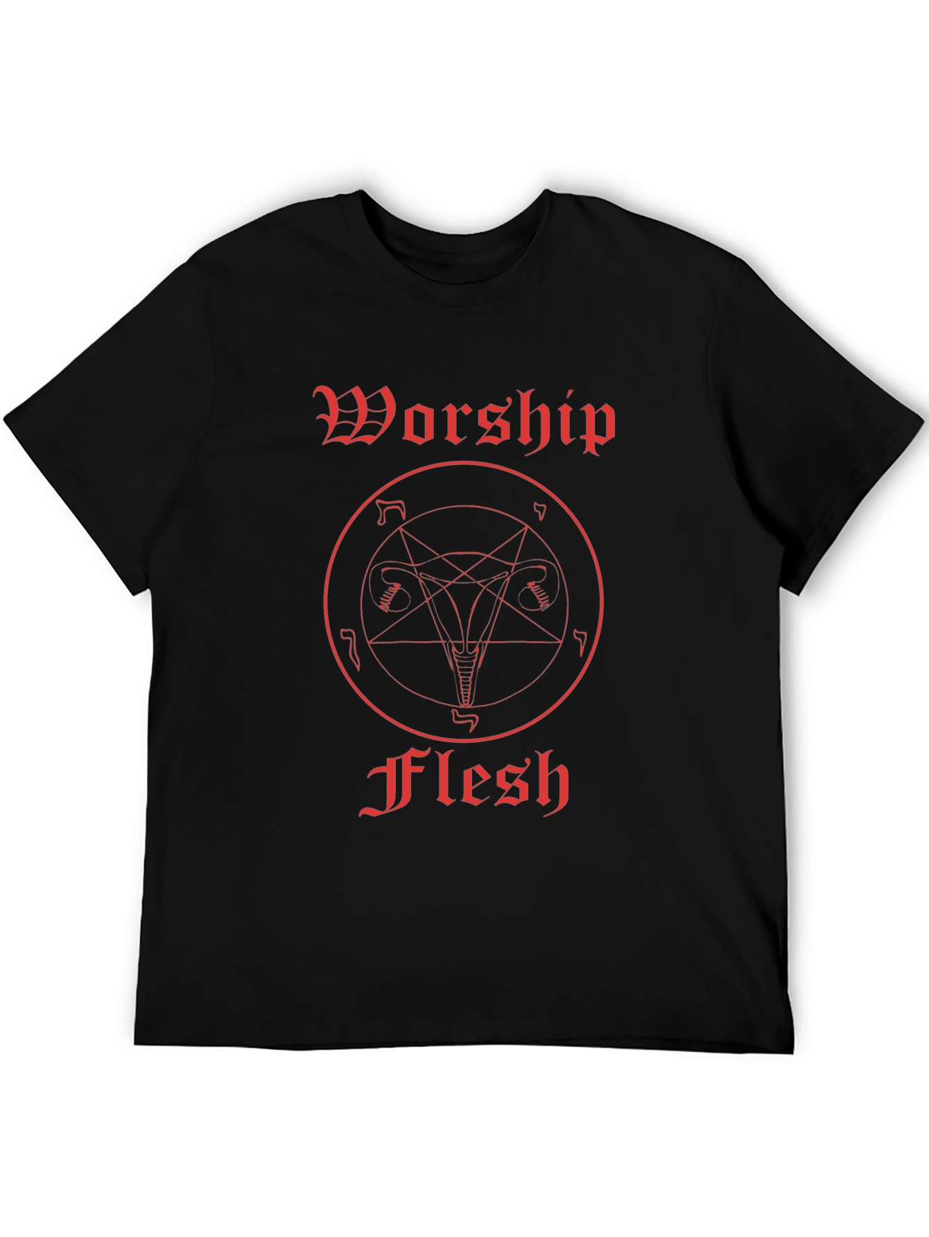 Worship Flesh Graphic Tee - Black