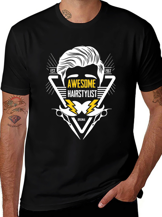 Awesome Hairstylist T-Shirt - Est. 1967 - Graphic Tee
