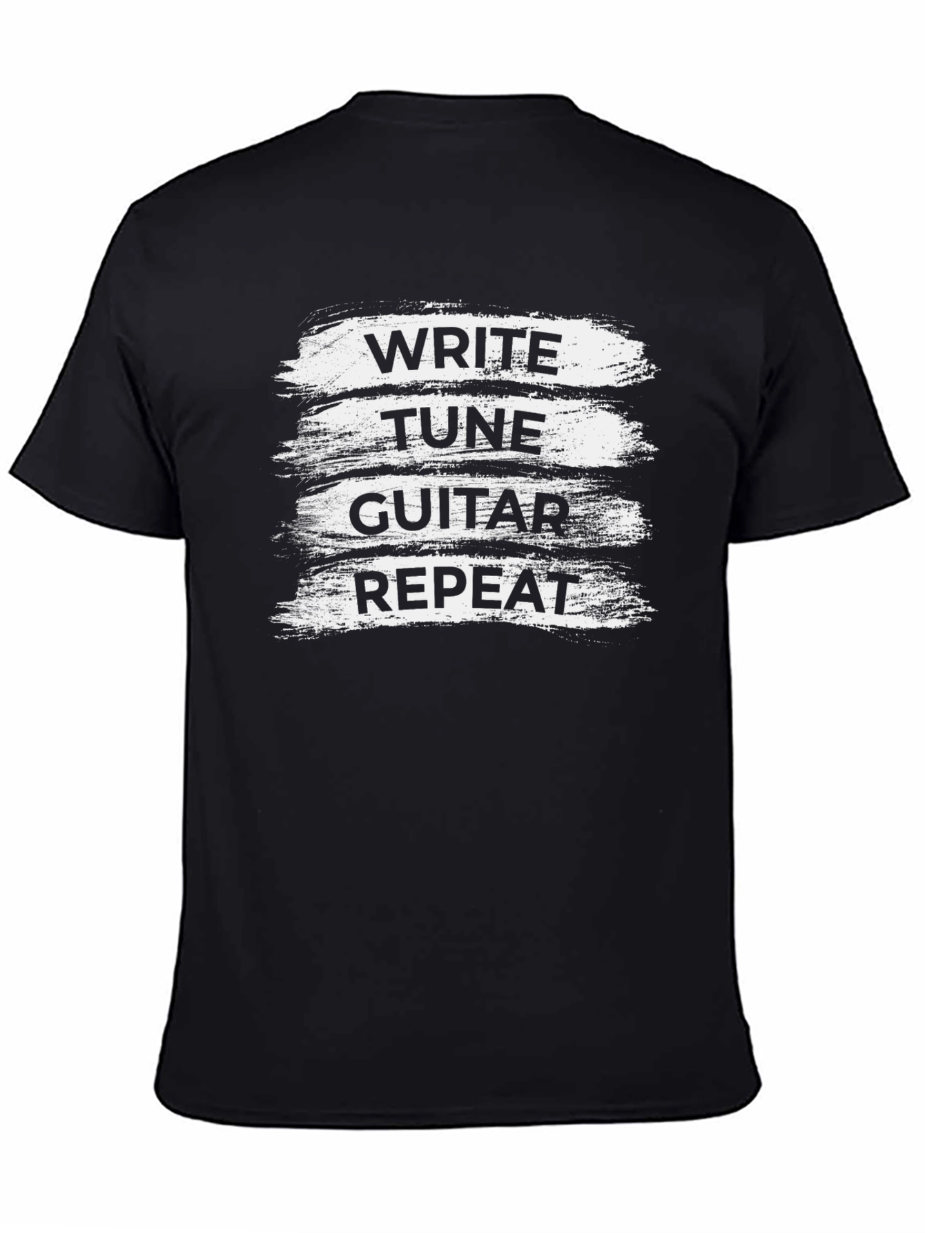 Write Tune Guitar Repeat Black T-Shirt