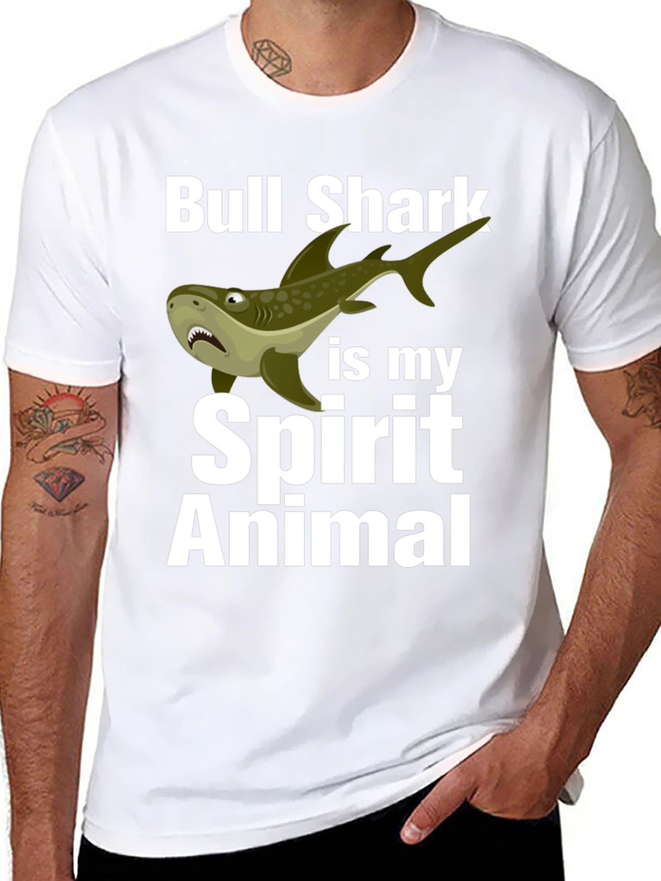 Bull Shark Spirit Animal Graphic T-Shirt