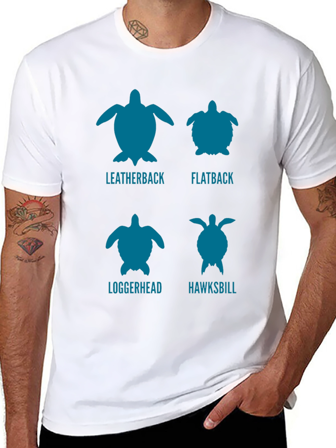 Turtle Species Graphic Tee - Conservation Awareness