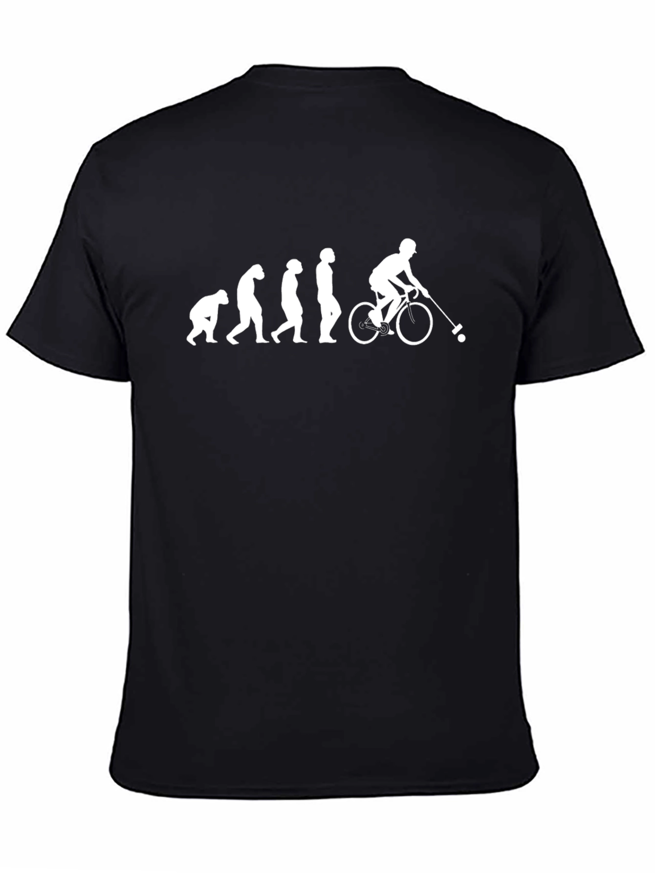 Evolution of Bike Polo Black T-Shirt