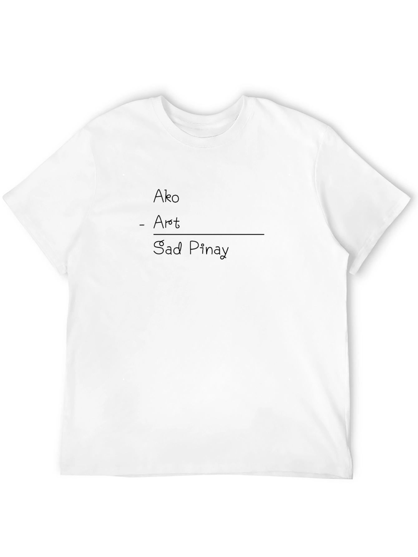 Black Ako Art Sad Pinay Graphic Tee