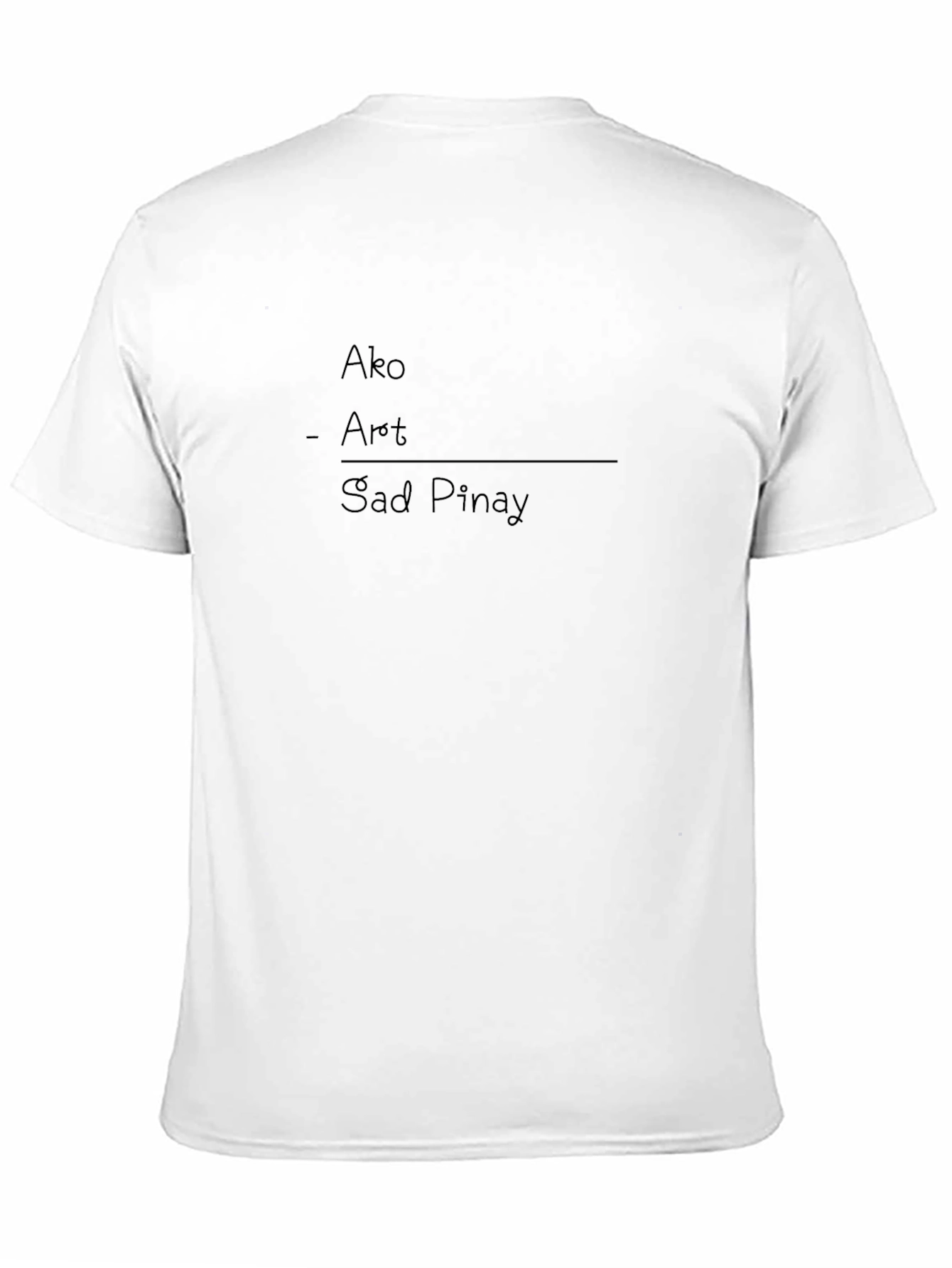 Black Ako Art Sad Pinay Graphic Tee
