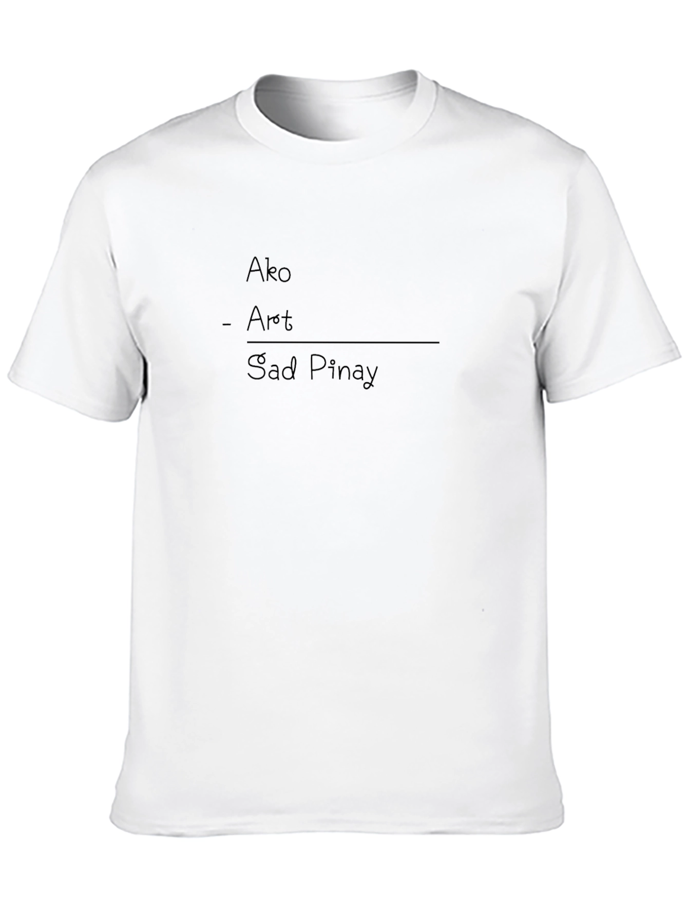 Black Ako Art Sad Pinay Graphic Tee