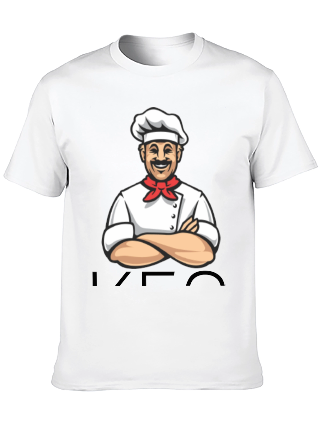 Chef Cartoon Graphic T-Shirt - Black
