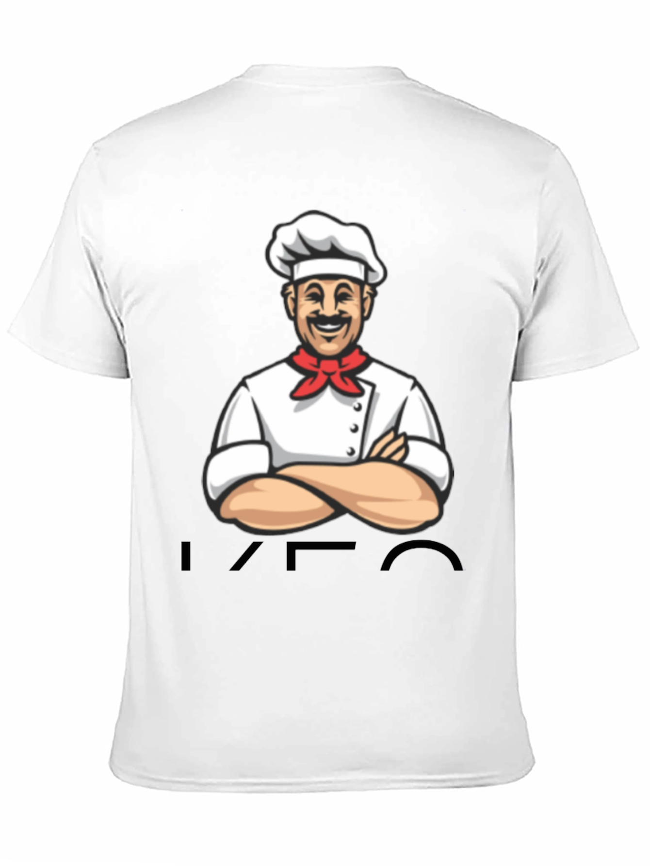 Chef Cartoon Graphic T-Shirt - Black