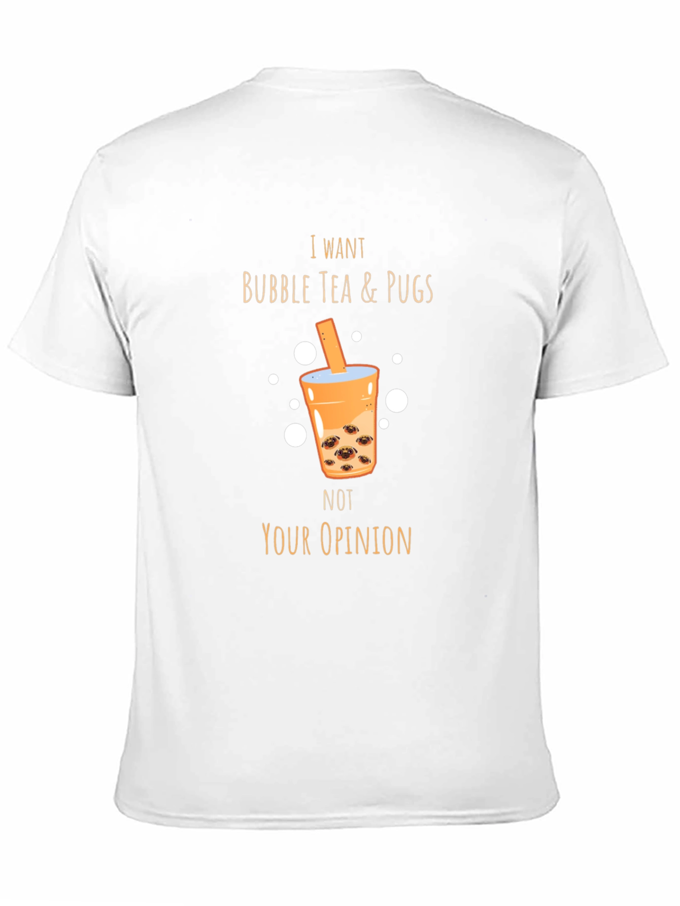 Bubble Tea & Pugs Graphic T-Shirt - Unisex
