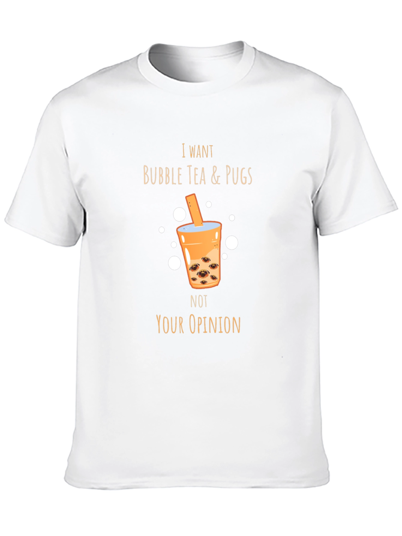 Bubble Tea & Pugs Graphic T-Shirt - Unisex