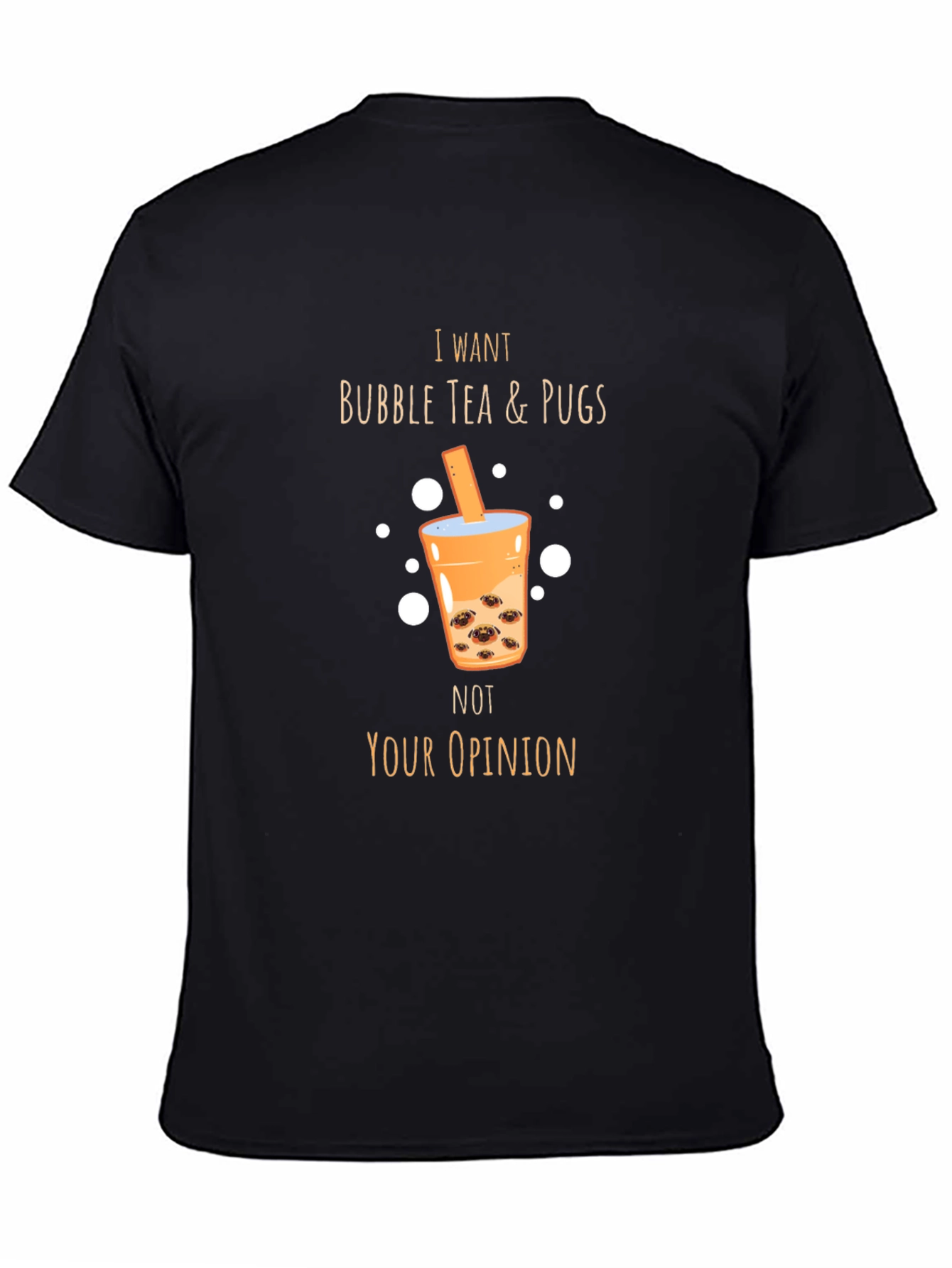 Bubble Tea & Pugs Graphic T-Shirt - Unisex