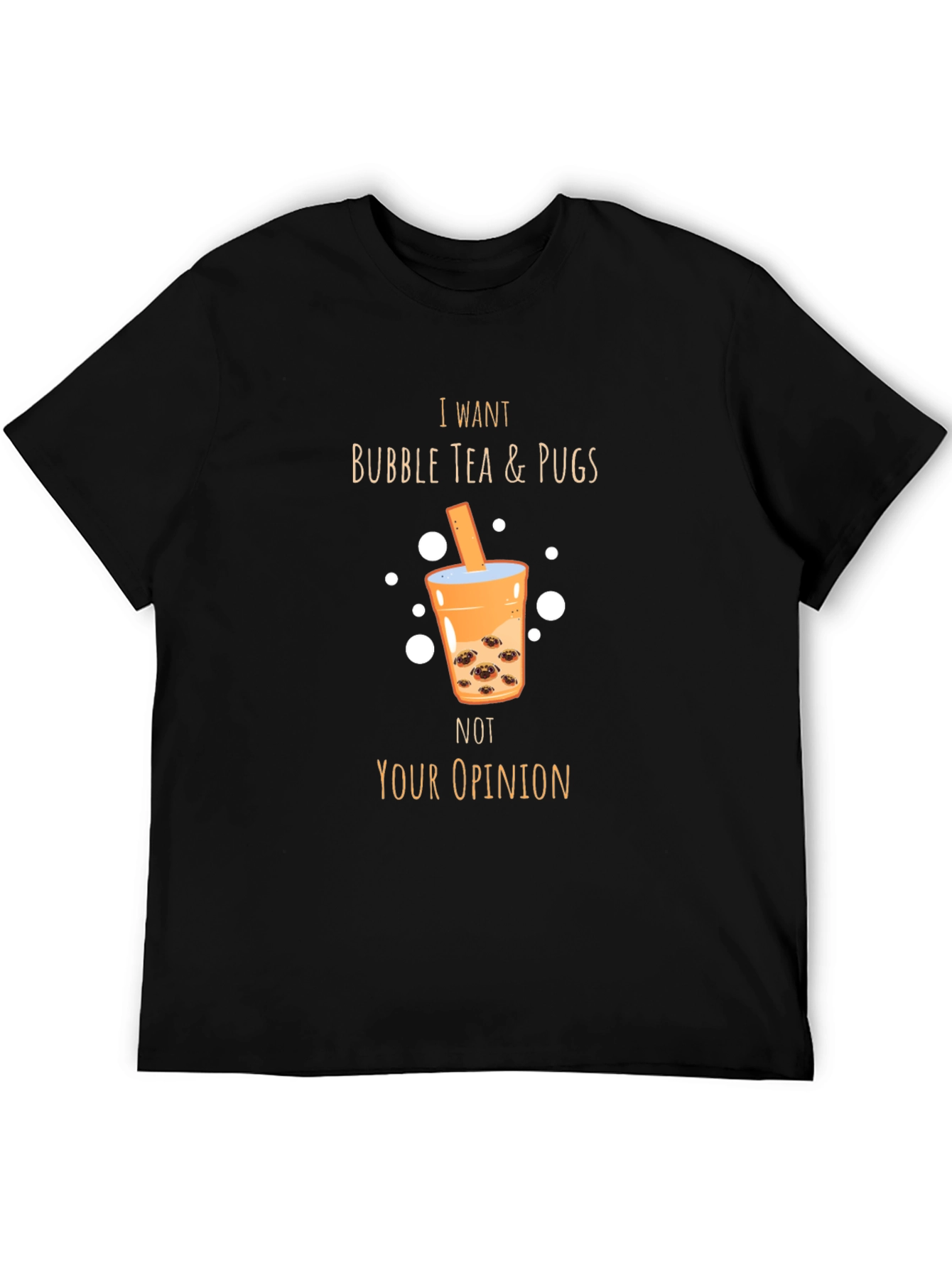 Bubble Tea & Pugs Graphic T-Shirt - Unisex