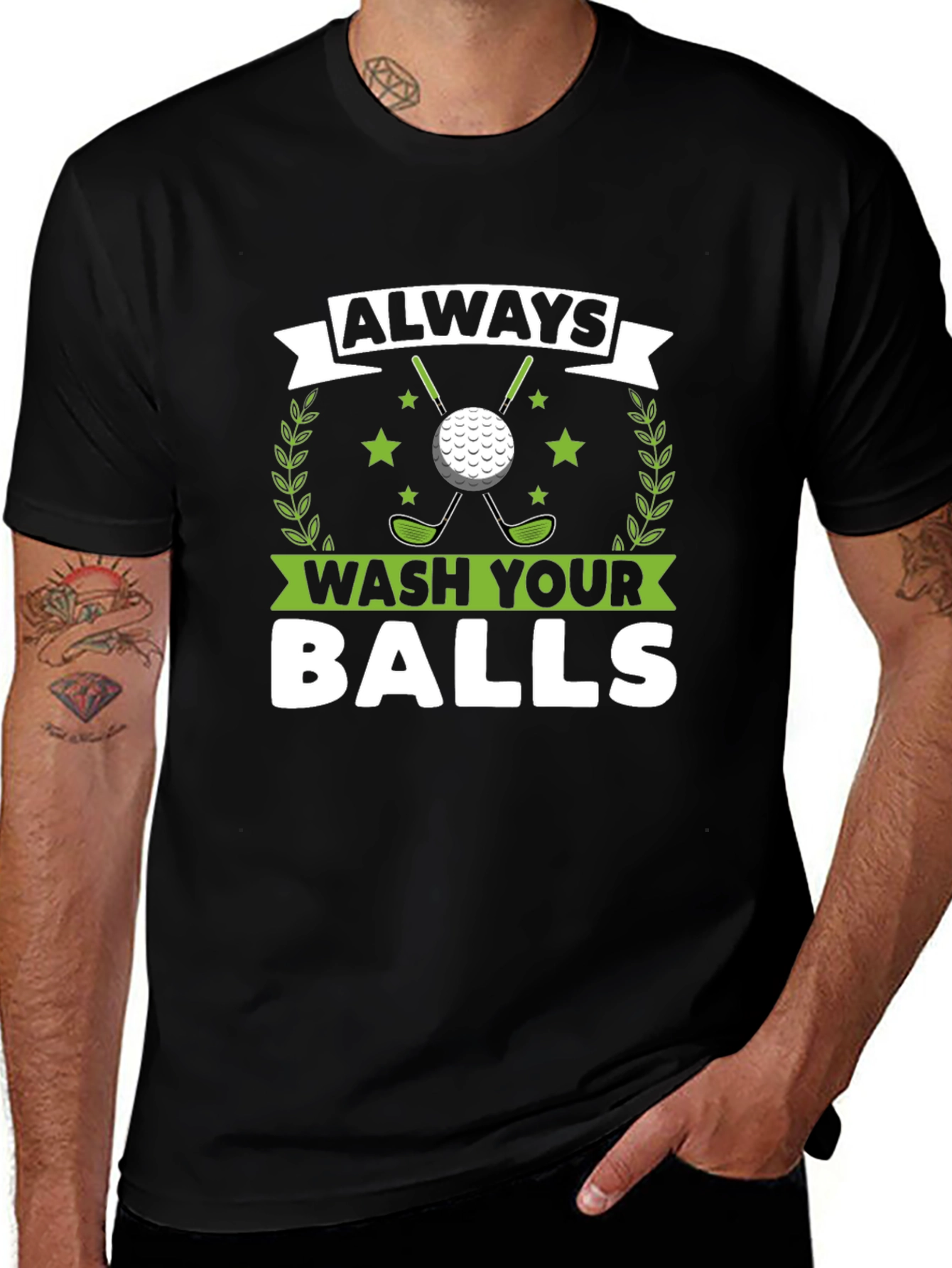 Always Wash Your Balls Funny Golf T-Shirt