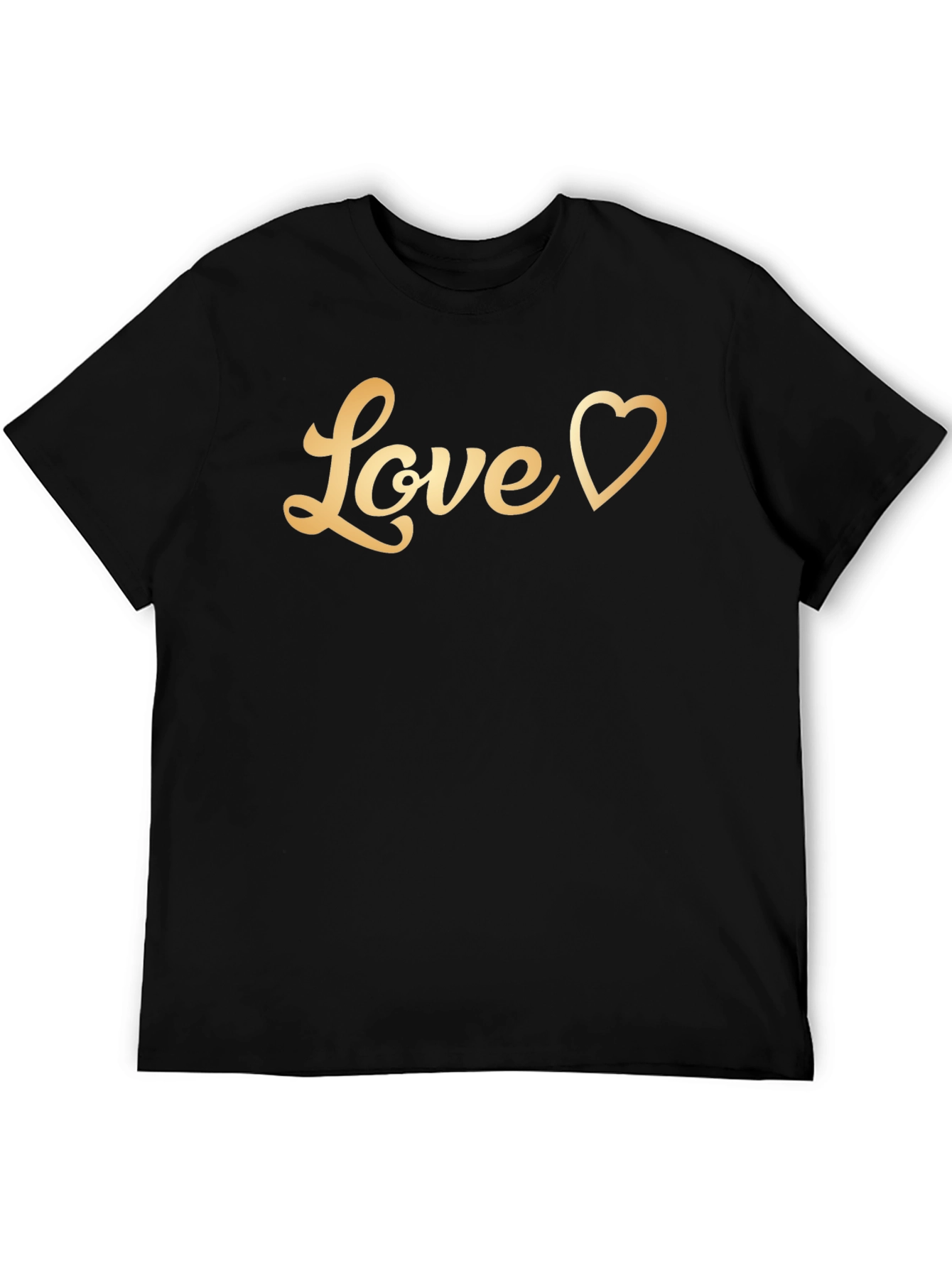 Love Heart Graphic T-Shirt - Black
