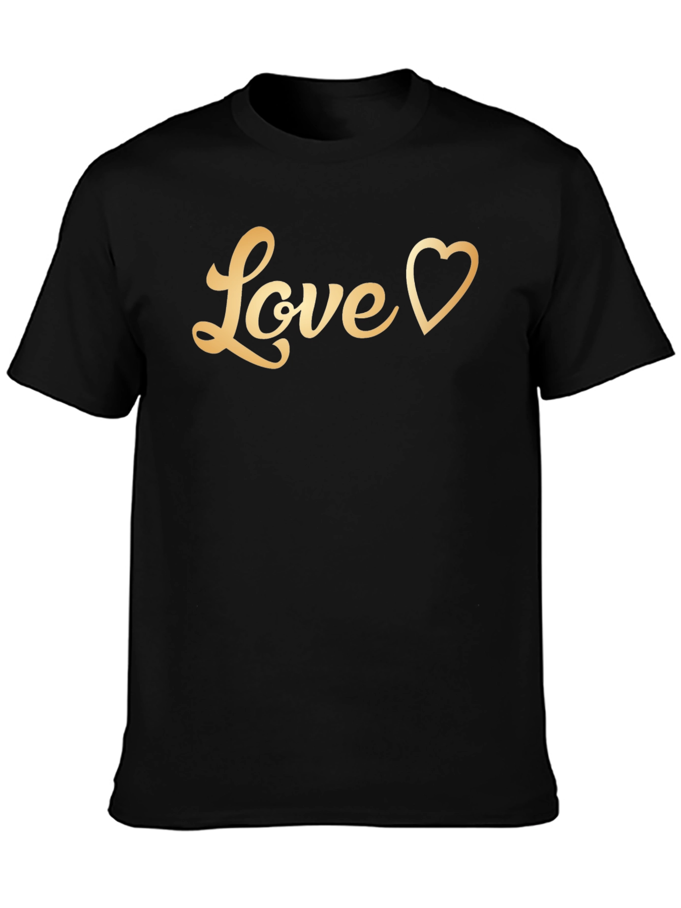 Love Heart Graphic T-Shirt - Black