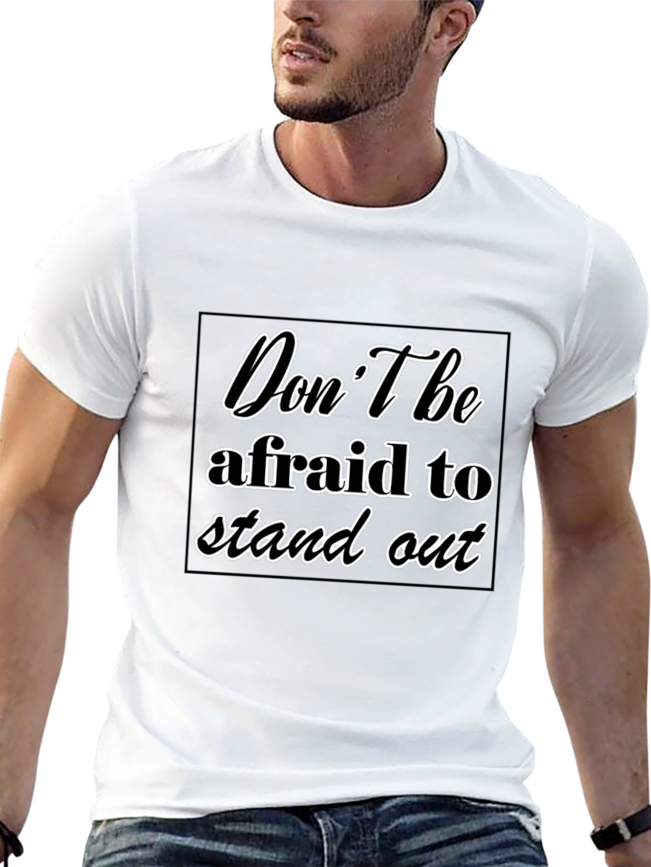 Stand Out Black Graphic Tee