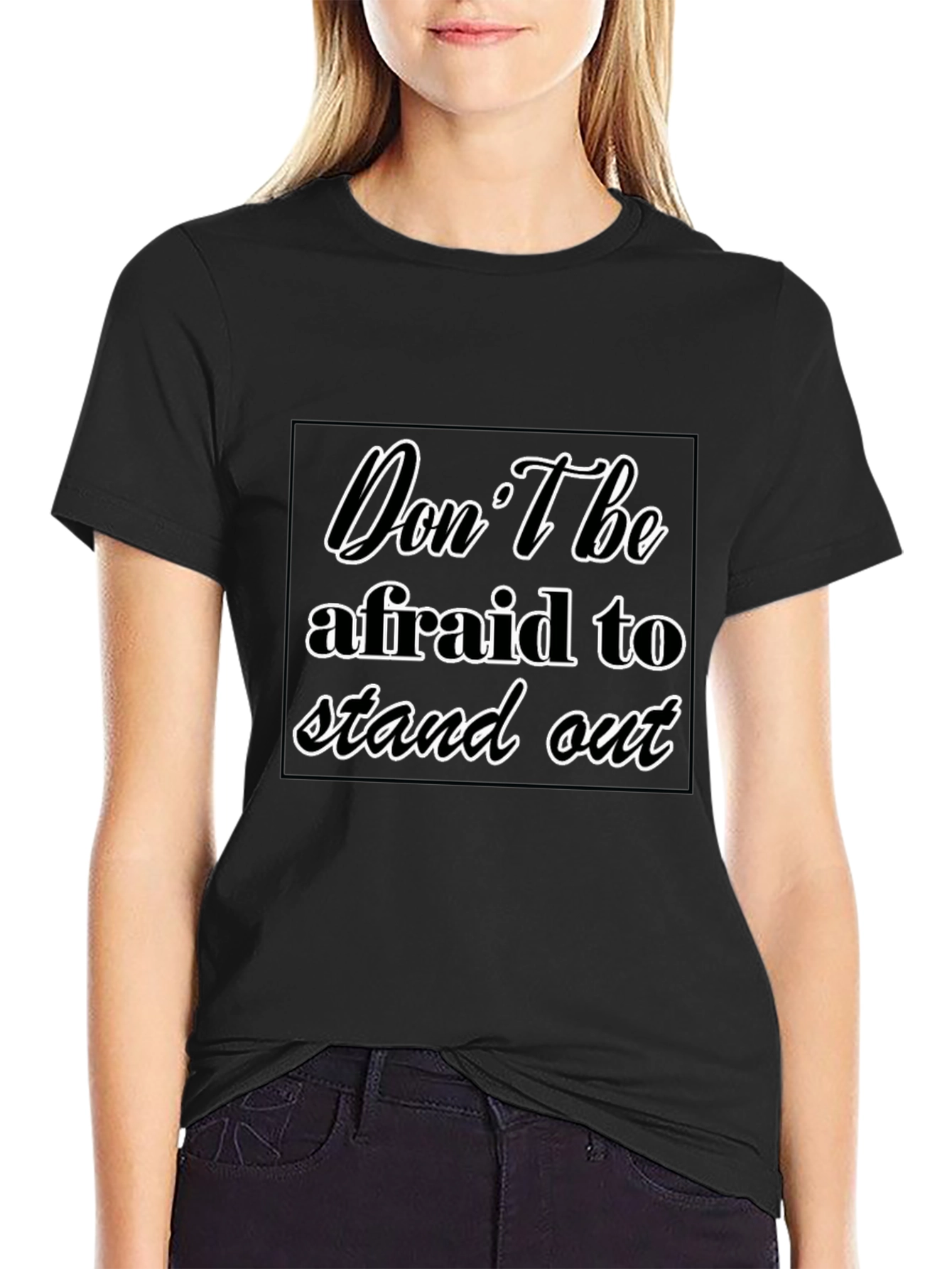 Stand Out Black Graphic Tee