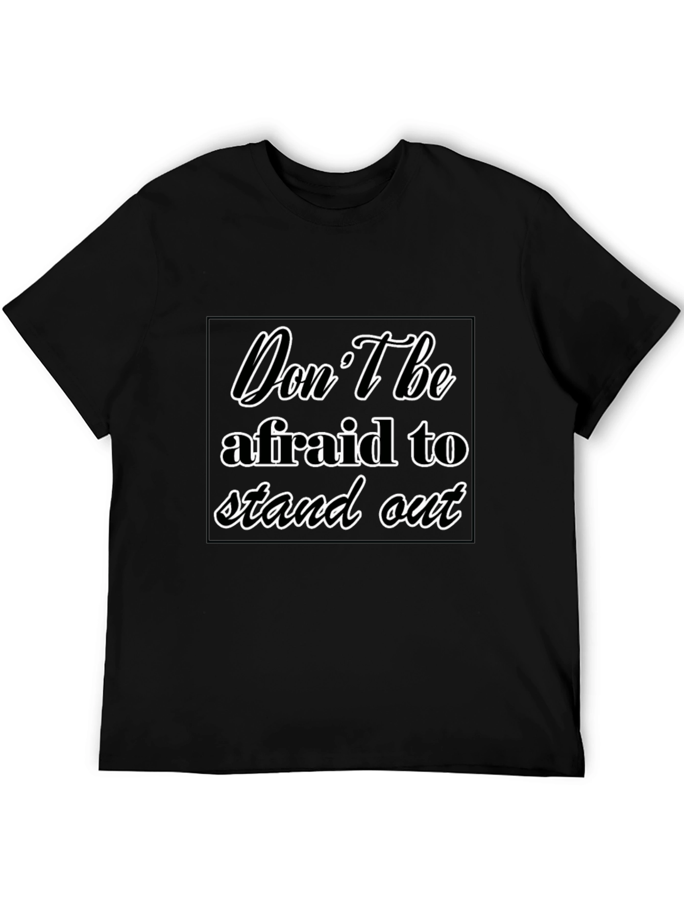 Stand Out Black Graphic Tee