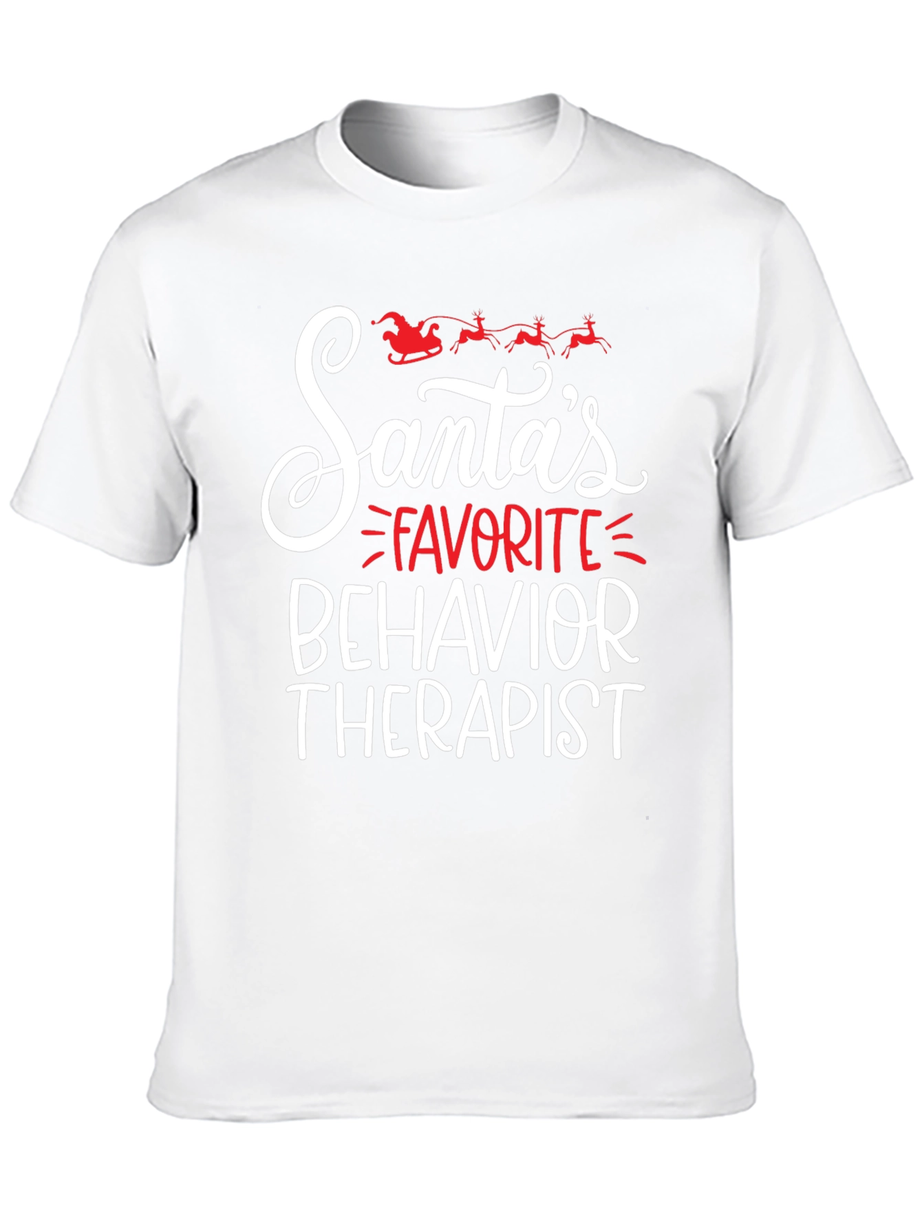 Santas Favorite Behavior Therapist Black Graphic Tee