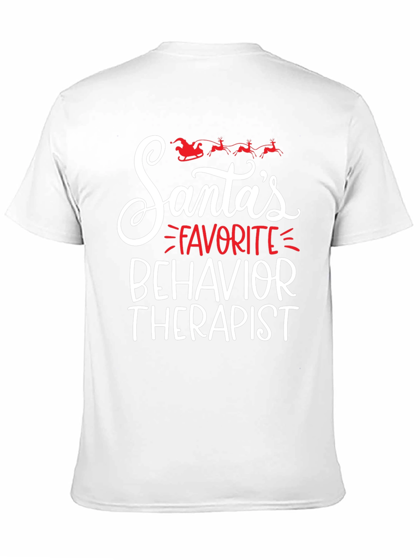 Santas Favorite Behavior Therapist Black Graphic Tee