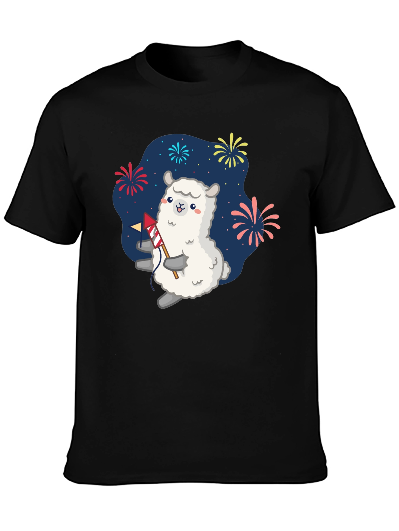 Llama Fireworks T-Shirt - Celebration Tee