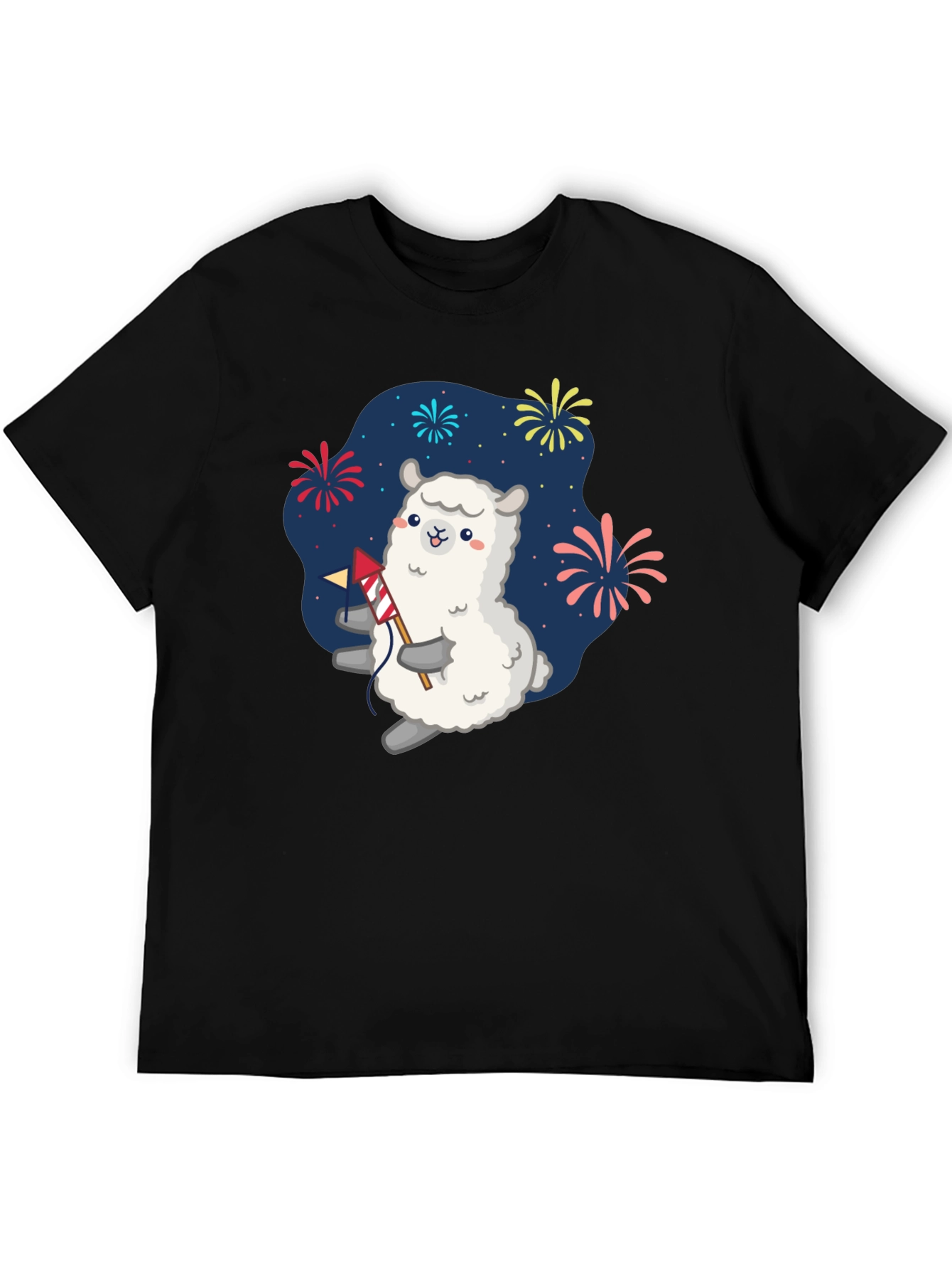 Llama Fireworks T-Shirt - Celebration Tee
