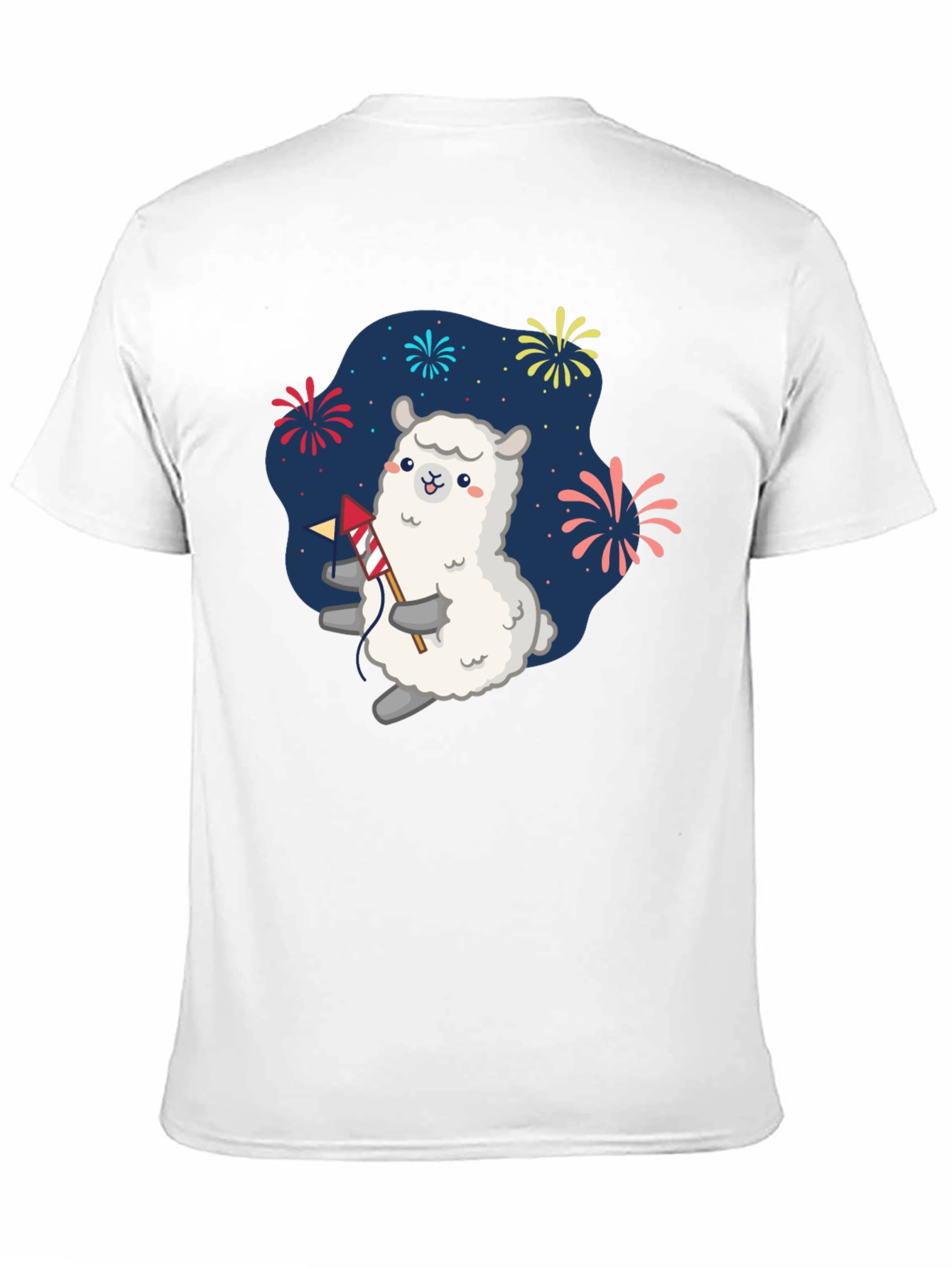 Llama Fireworks T-Shirt - Celebration Tee
