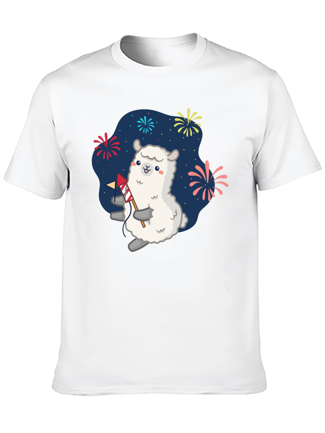 Llama Fireworks T-Shirt - Celebration Tee