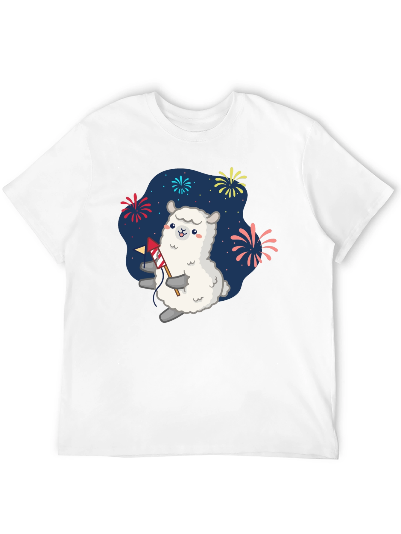 Llama Fireworks T-Shirt - Celebration Tee
