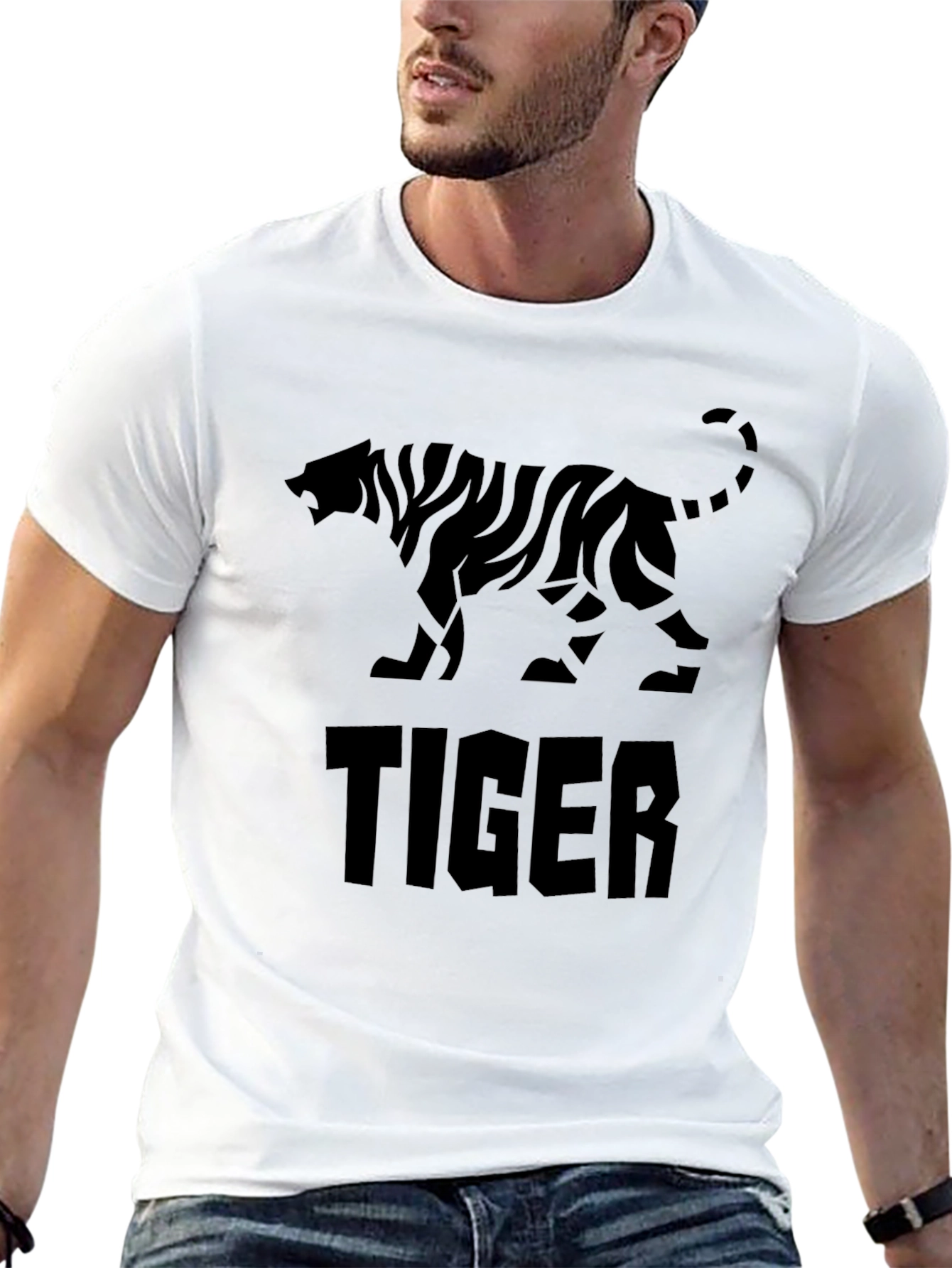 Black Tiger Graphic T-Shirt - Mens