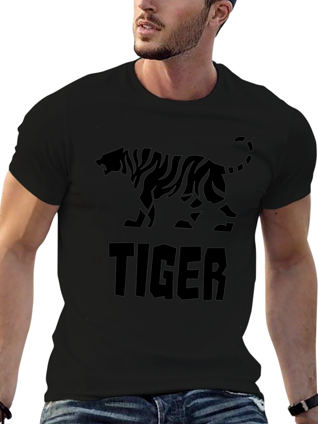 Black Tiger Graphic T-Shirt - Mens