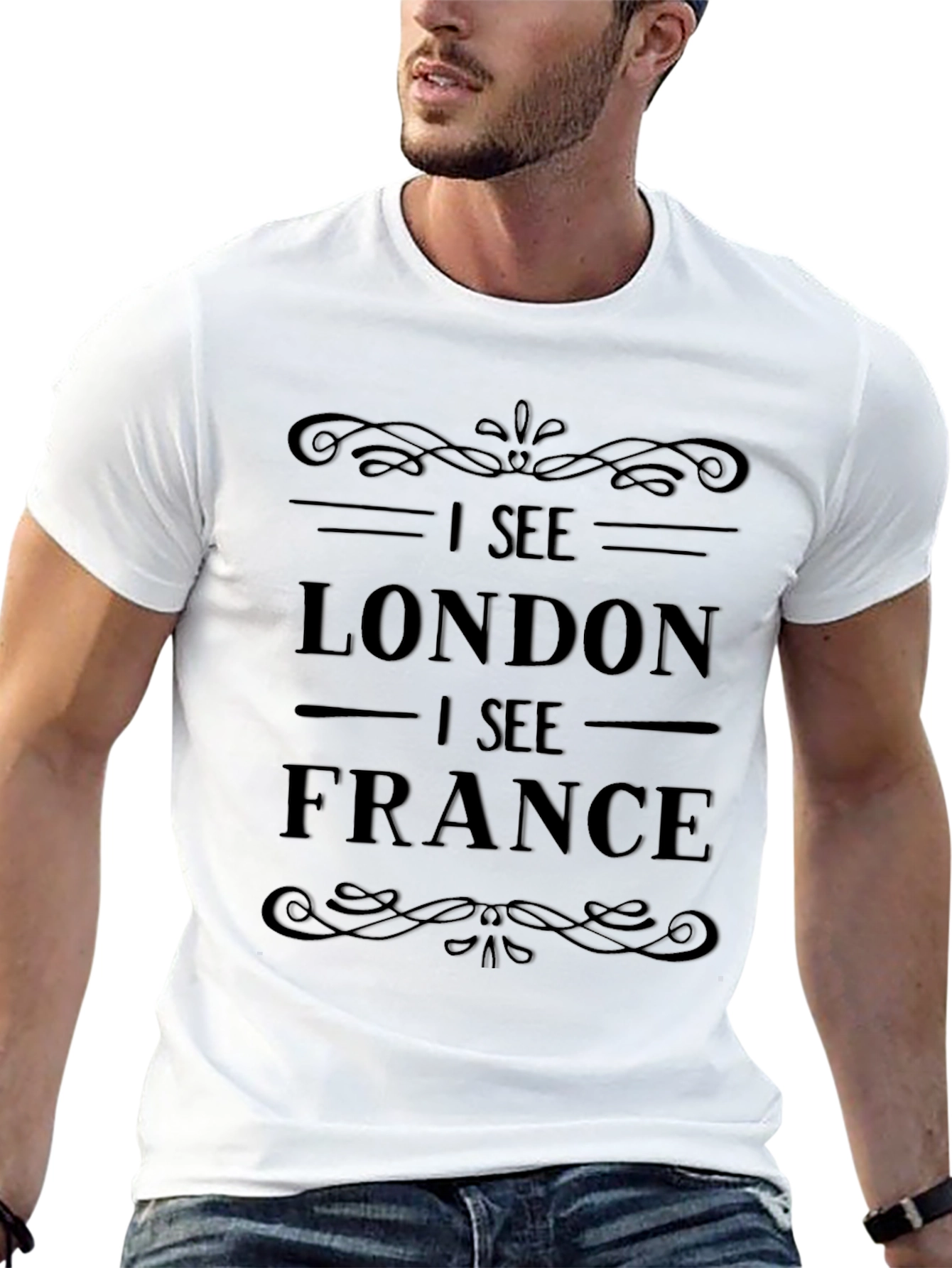 I See London I See France Black Graphic Tee