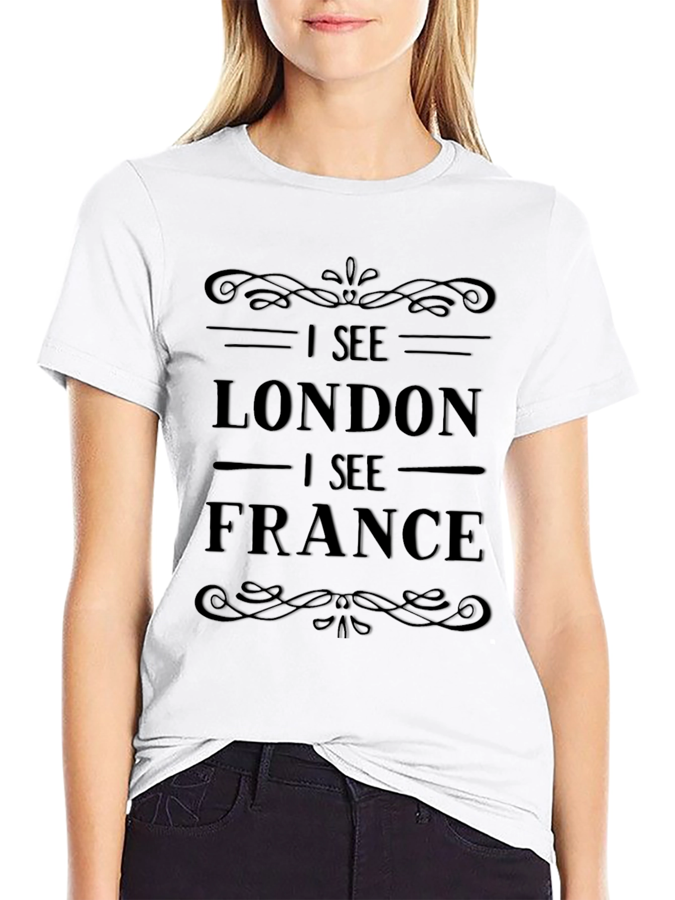 I See London I See France Black Graphic Tee