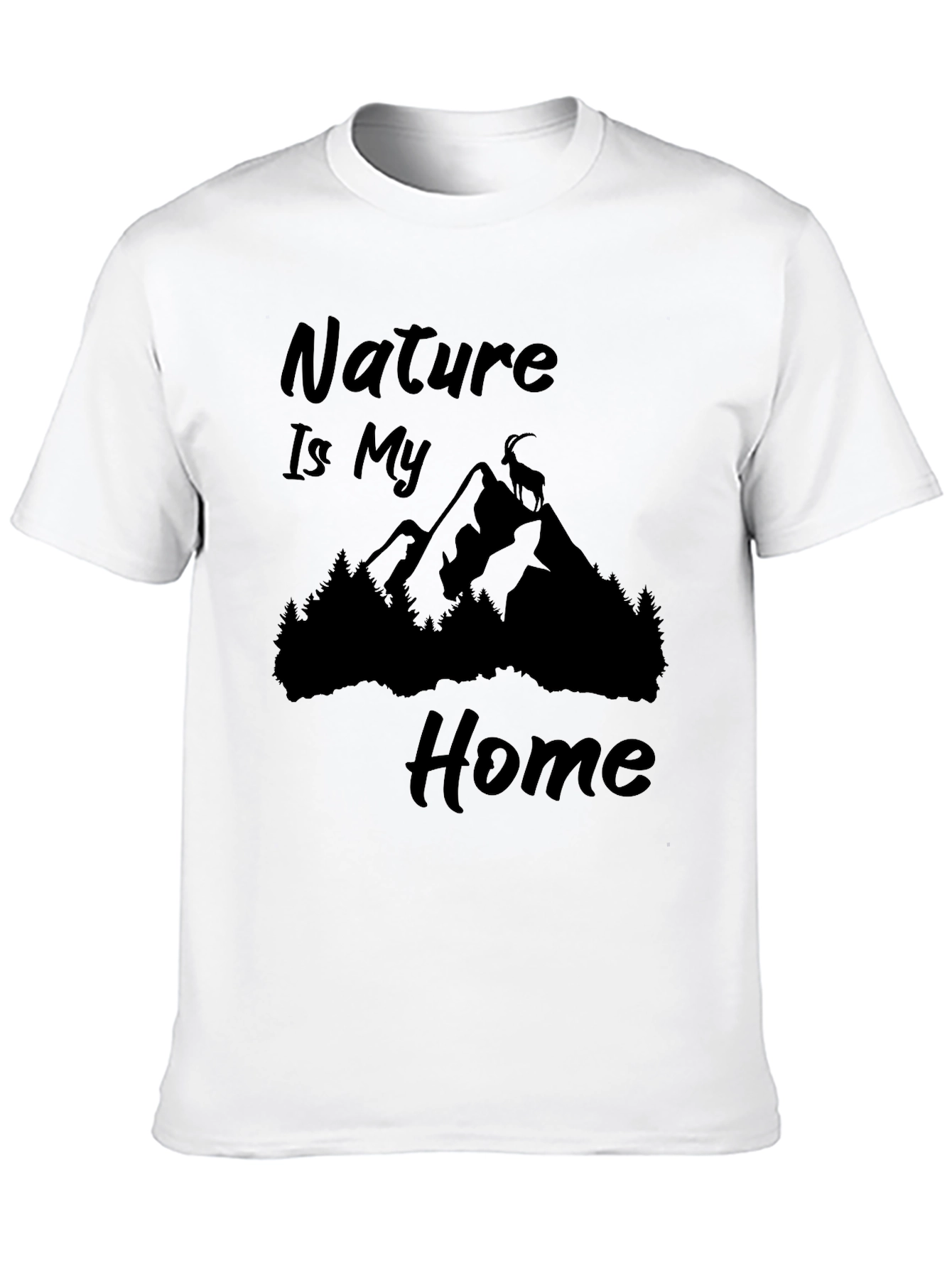 Nature Is My Home Black Graphic Tee