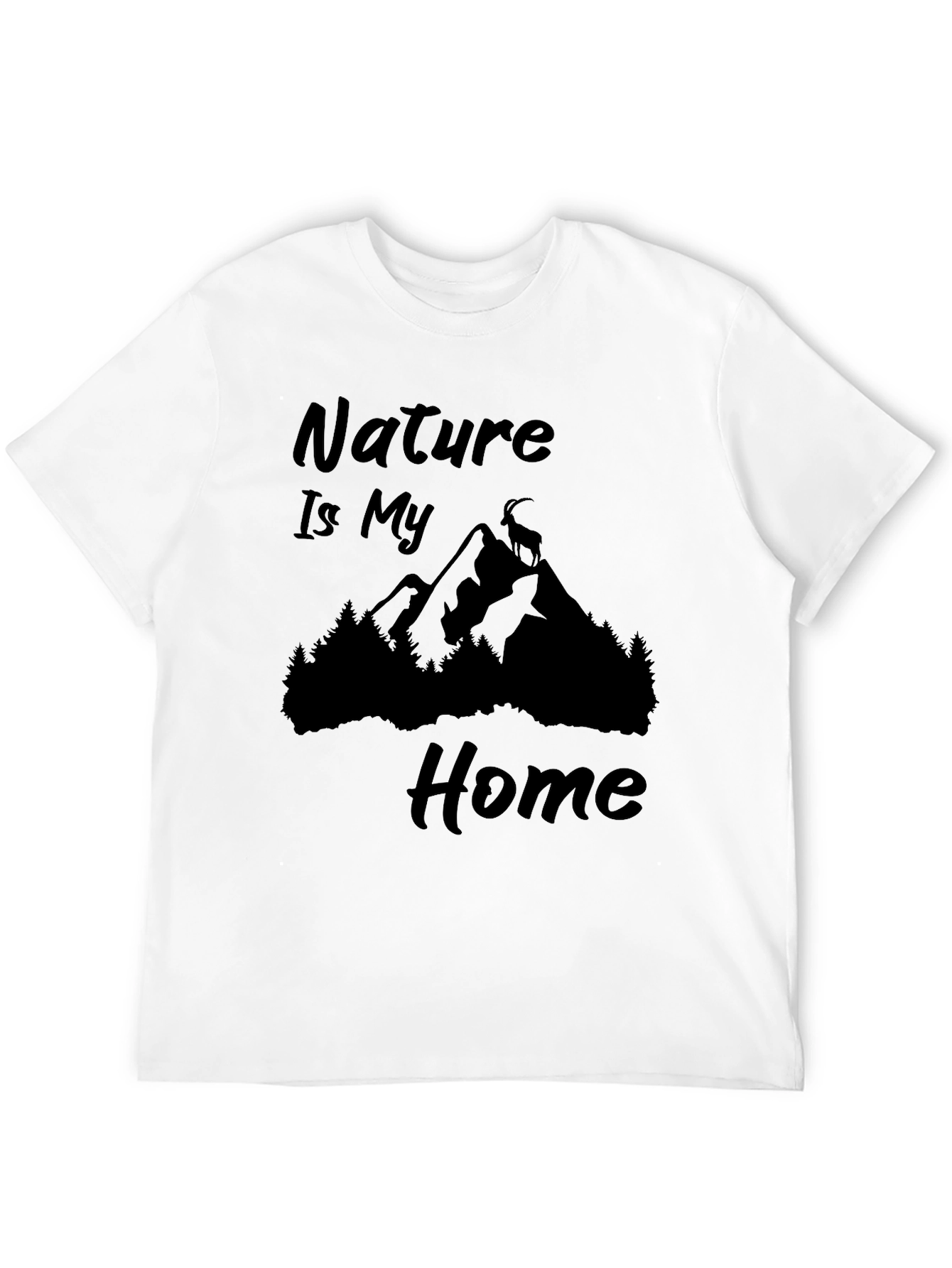 Nature Is My Home Black Graphic Tee