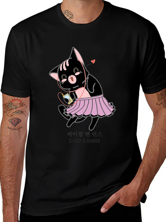 K-Pop Dancing Cat Graphic Tee
