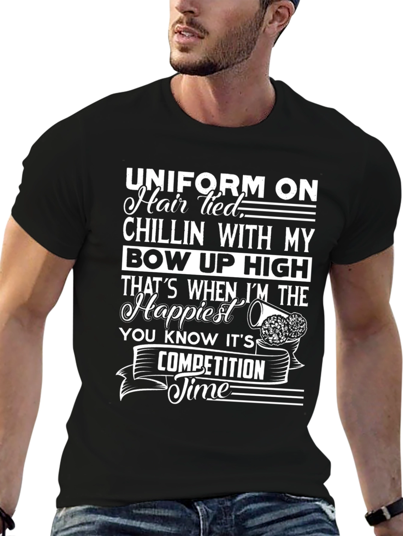 Cheer Competition T-Shirt - Hair Tied Bow Up High