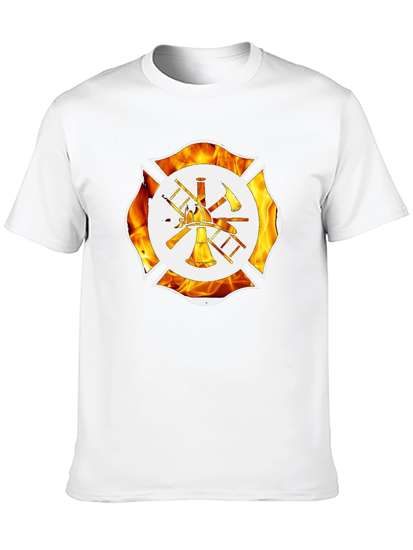 Firefighter Maltese Cross Graphic T-Shirt
