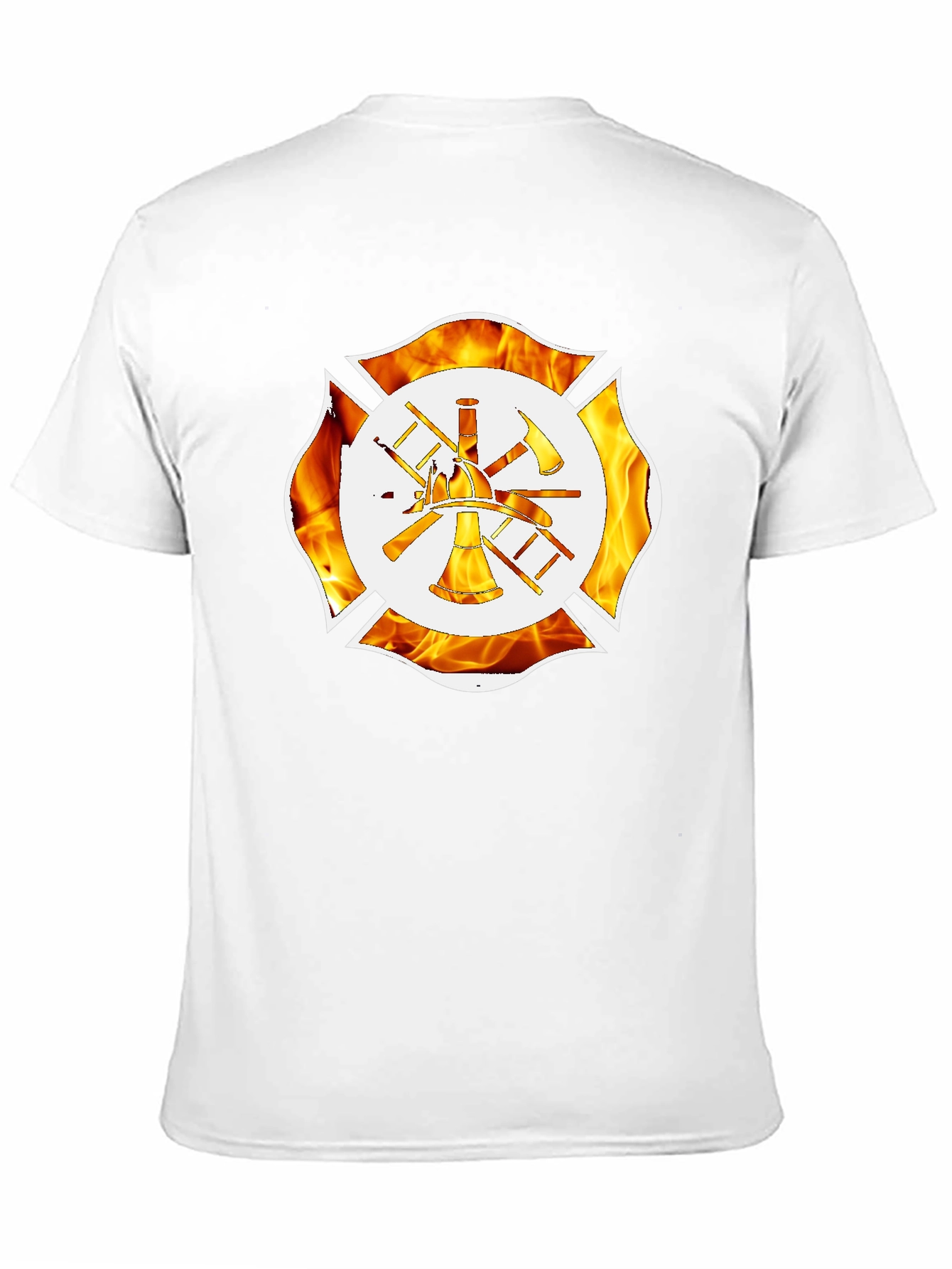 Firefighter Maltese Cross Graphic T-Shirt